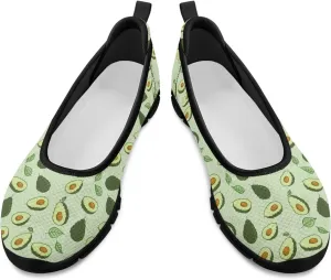 Women's Slip On Loafer Shoes Breathable Mesh Casual Flats Walking Shoes Round Toe Memory Foam Sneakers Black Sole Size 6-11
