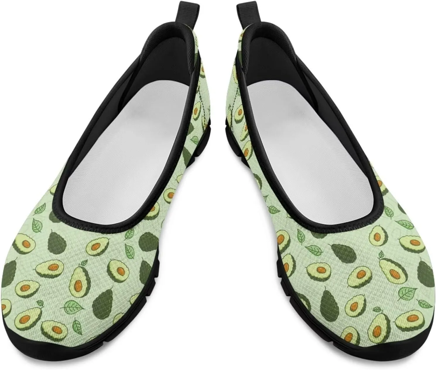Women's Slip On Loafer Shoes Breathable Mesh Casual Flats Walking Shoes Round Toe Memory Foam Sneakers Black Sole Size 6-11