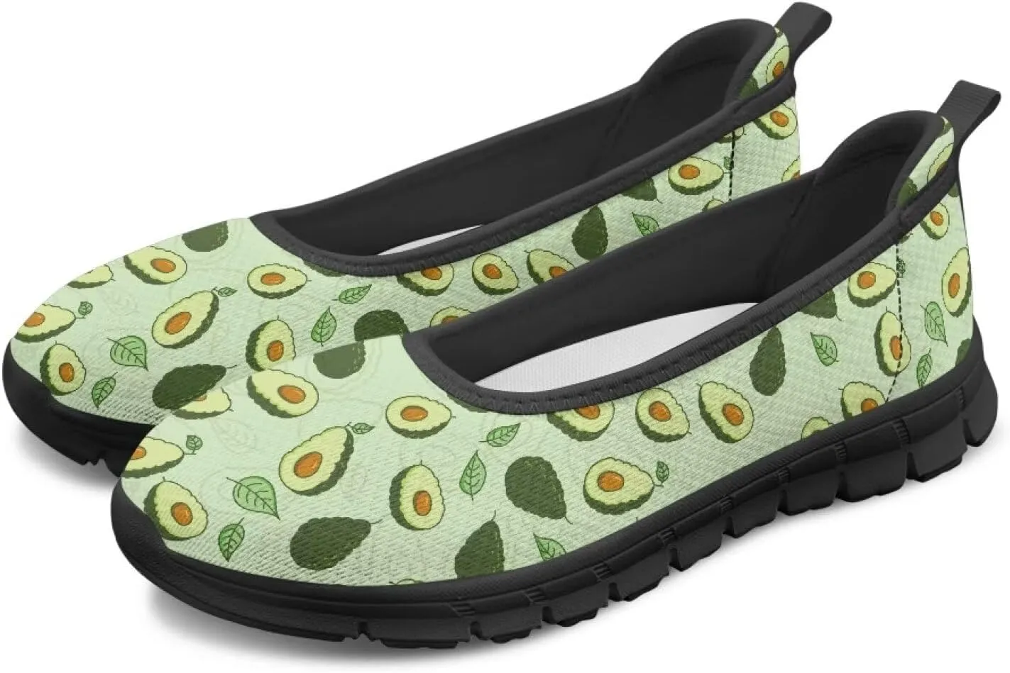 Women's Slip On Loafer Shoes Breathable Mesh Casual Flats Walking Shoes Round Toe Memory Foam Sneakers Black Sole Size 6-11