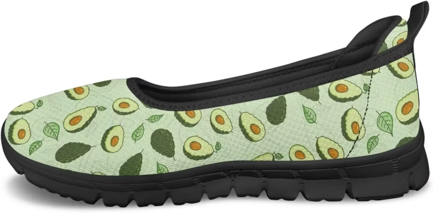 Women's Slip On Loafer Shoes Breathable Mesh Casual Flats Walking Shoes Round Toe Memory Foam Sneakers Black Sole Size 6-11