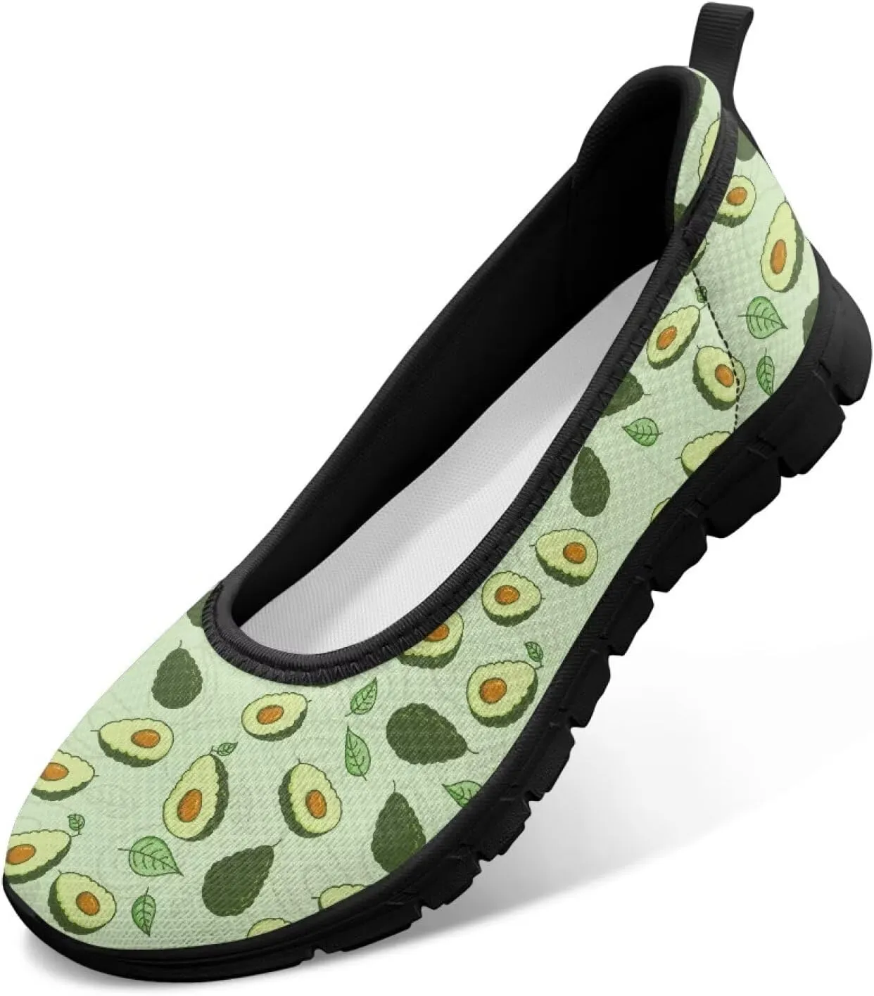 Women's Slip On Loafer Shoes Breathable Mesh Casual Flats Walking Shoes Round Toe Memory Foam Sneakers Black Sole Size 6-11