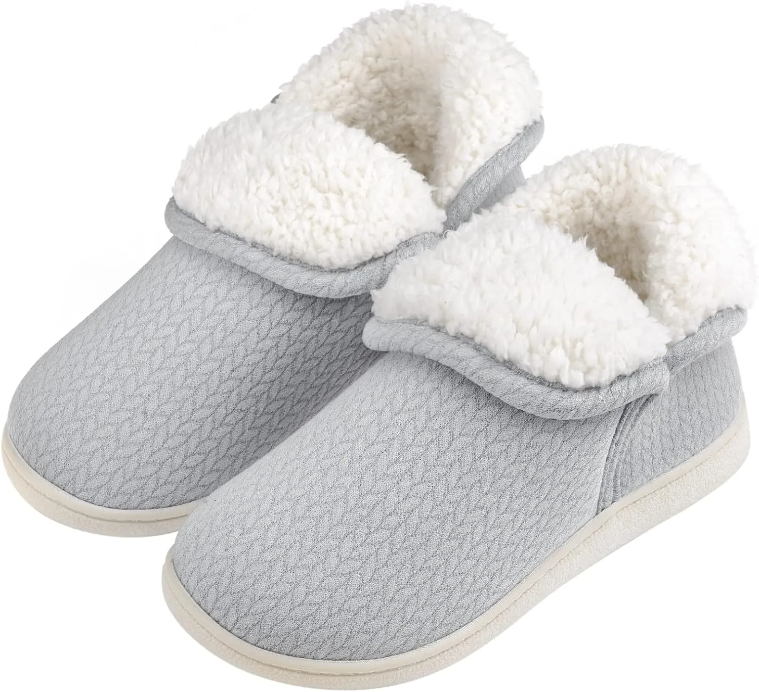 Womens Warm Bootie Slippers Comfy Memory Foam Plush Fleece Winter Indoor House Shoes