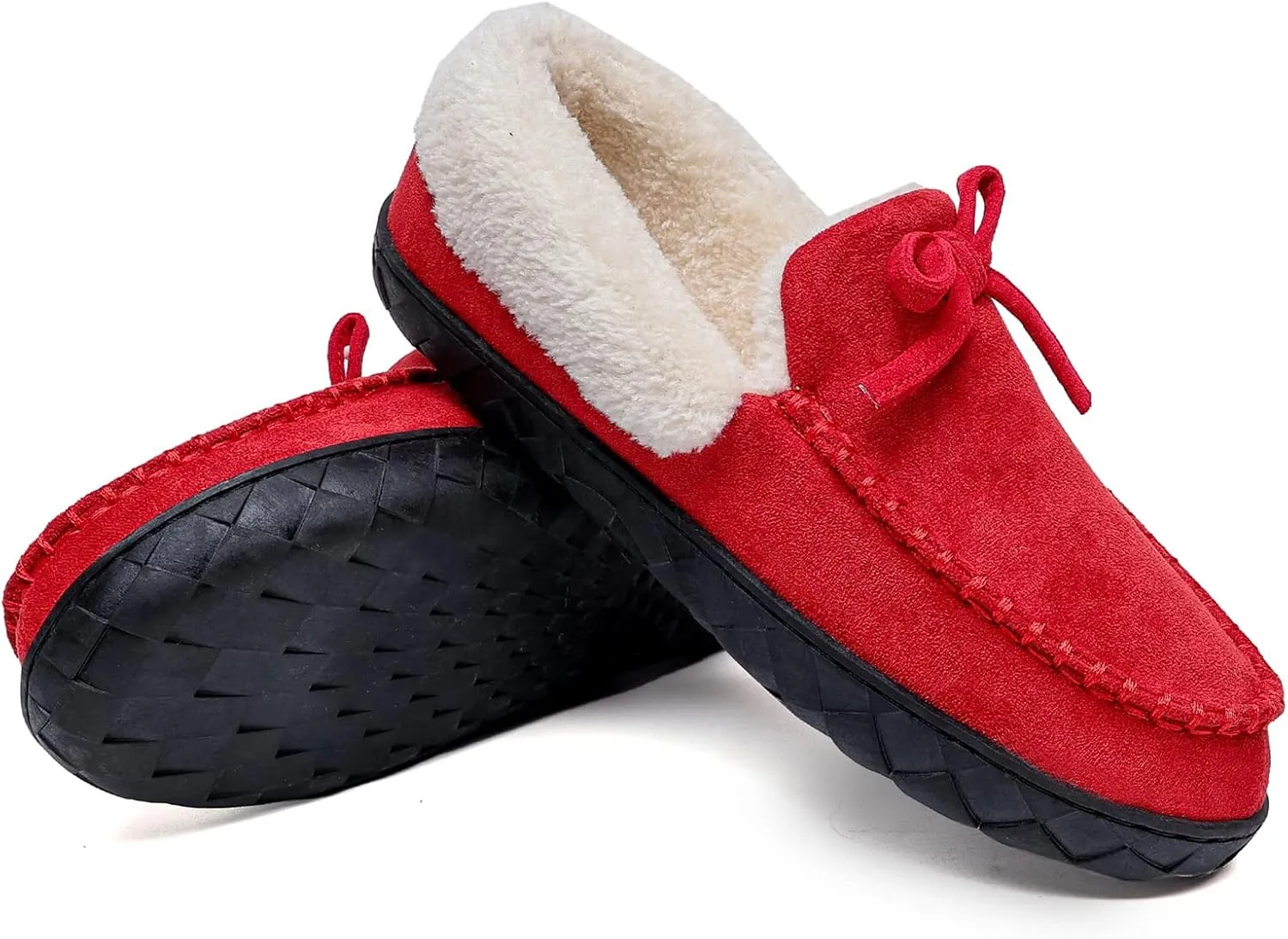 Womens Winter Memory Foam Cozy House Slipper Microsuede Moccasins Ladies Indoor Outdoor Warm Slippers