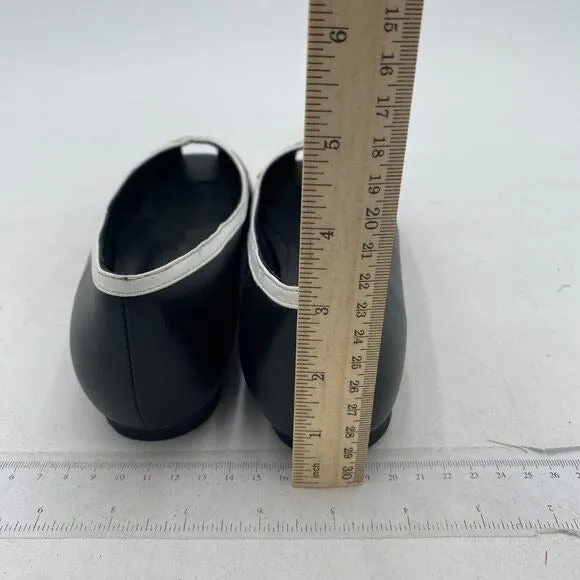 YDN Black Cutout Ballet Flats Peep Toe Loafer Pumps Comfy Slip On Dress Shoes