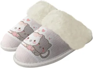 YEXIATODO Fuzzy Slippers Women Men Indoor and Outdoor House Shoes Memory Foam Slippers with Fur Edges