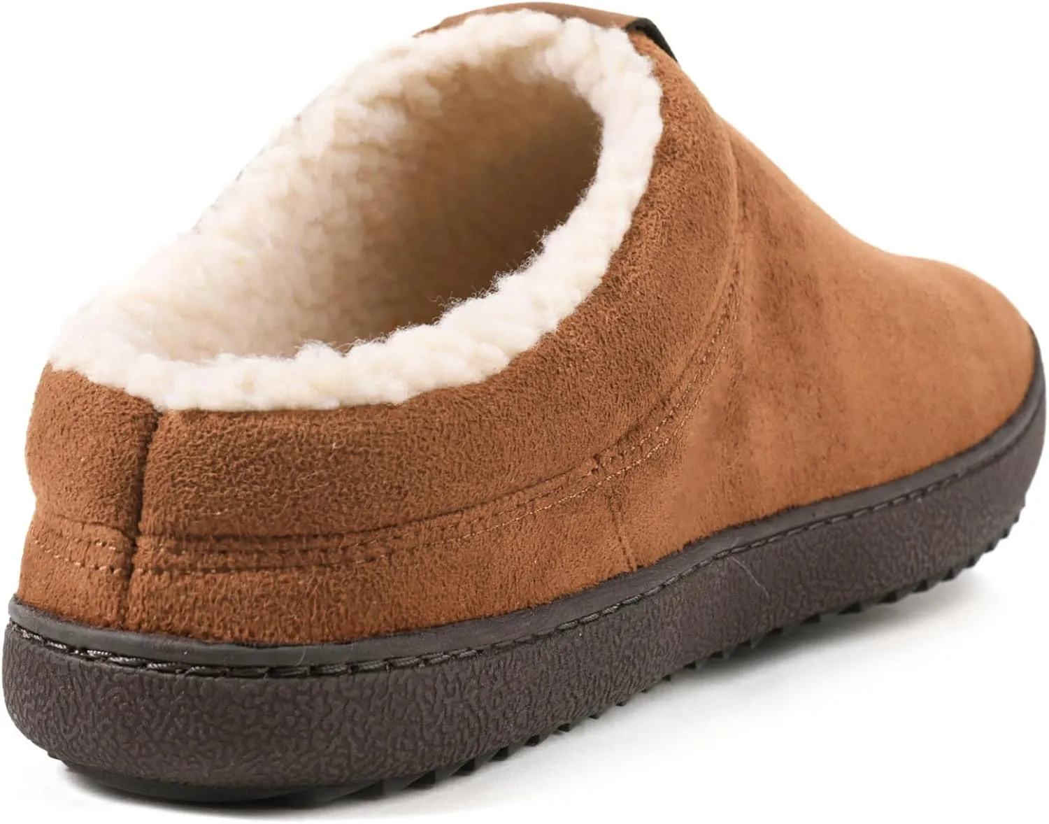 Zizor Men's Breathable Suede Fleece Lined Slippers with Memory Foam Indoor/Outdoor