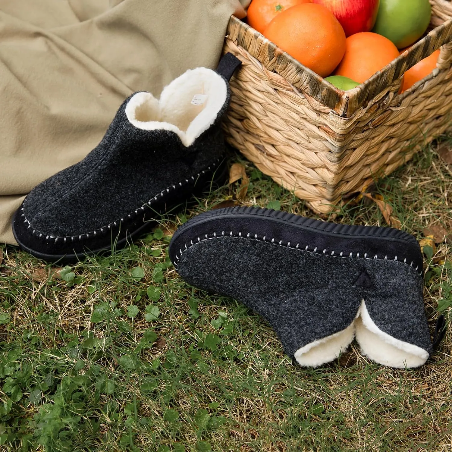 Zizor Women's Moccasin Bootie Slippers with Cosy Memory Foam, Ladies' Toasty Slip on House Shoes with Hard Outdoor Indoor Rubber Sole