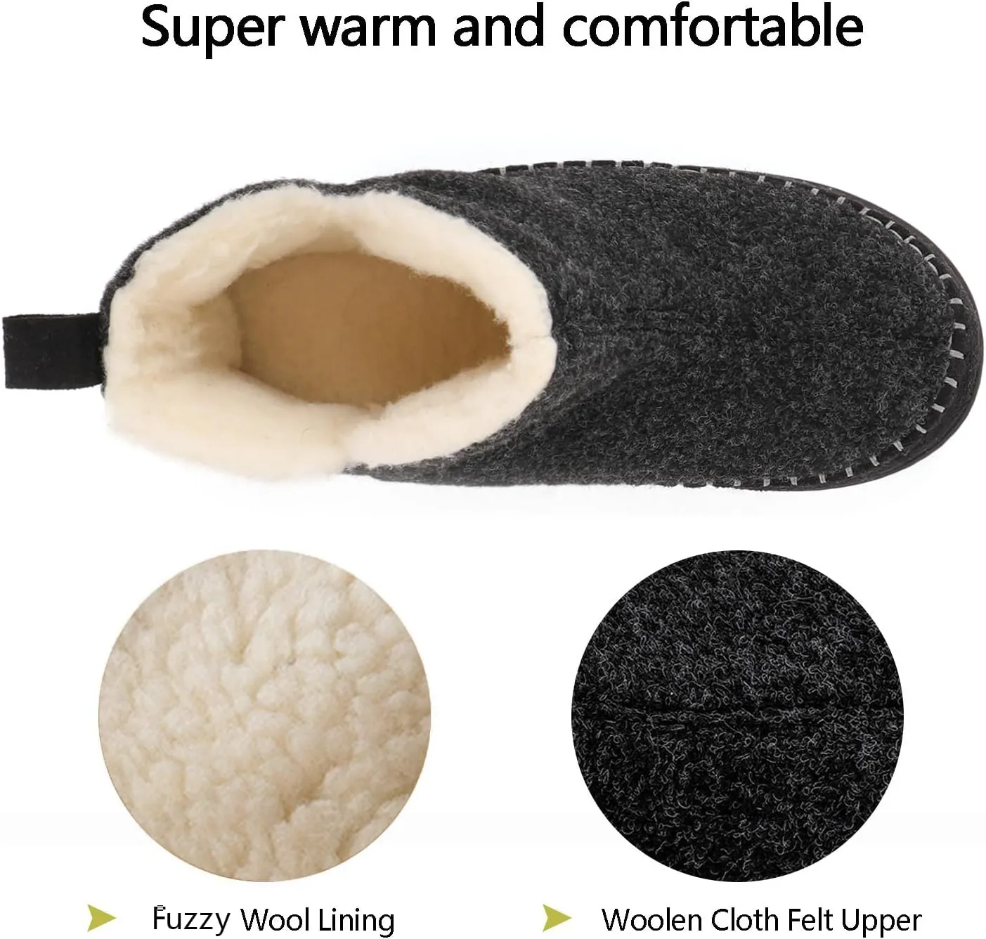 Zizor Women's Moccasin Bootie Slippers with Cosy Memory Foam, Ladies' Toasty Slip on House Shoes with Hard Outdoor Indoor Rubber Sole