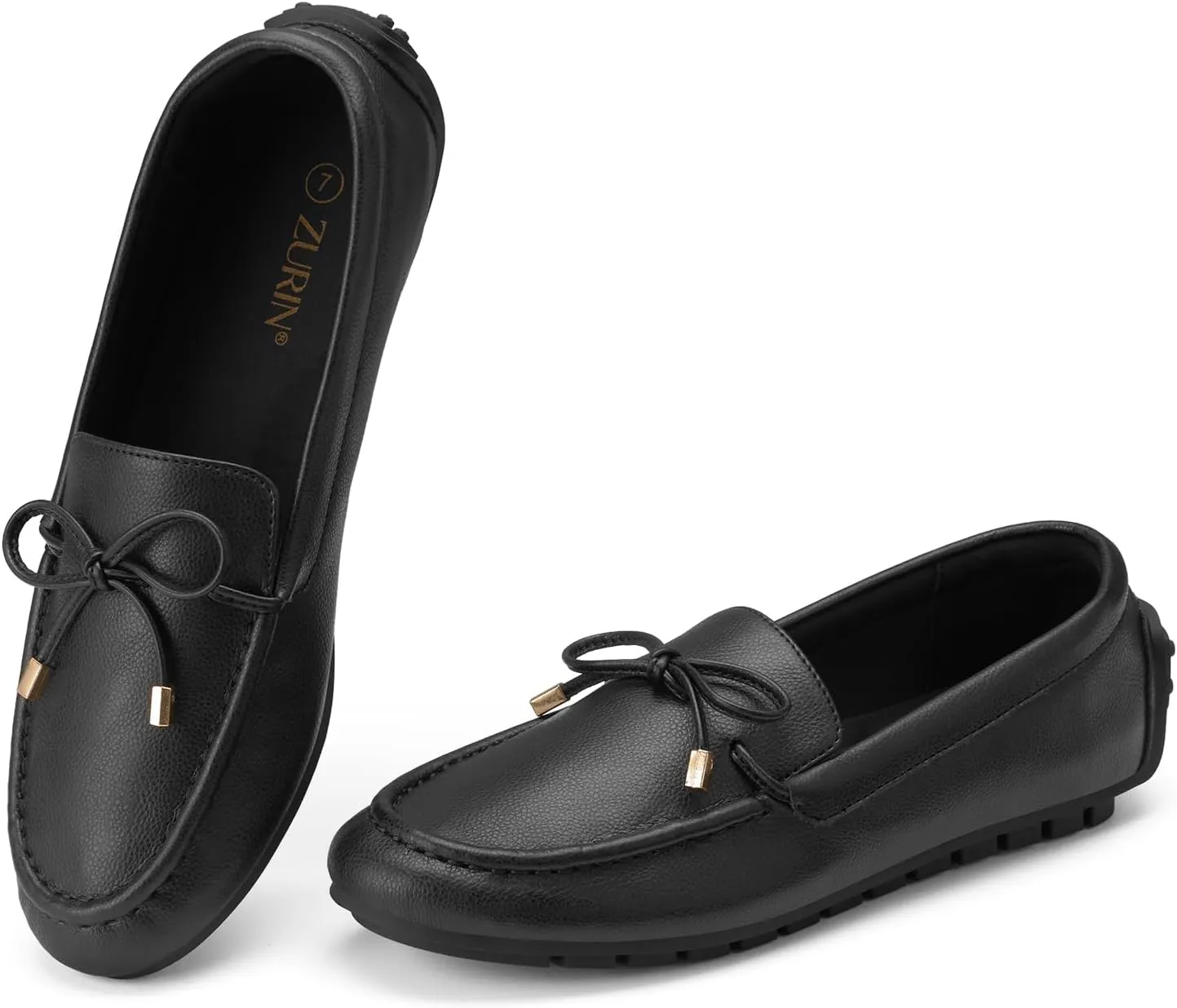 ZURIN Knitted Loafers for Women Casual Flat Shoes Slip On Loafers Comfortable Breathable Boat Shoes for Work Driving Walking